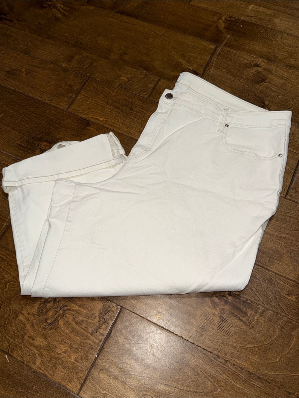 Lane Bryant White Ankle & Cropped Jeans